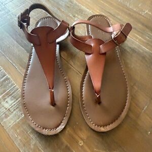 Universal Thread Brown Leather Sandals